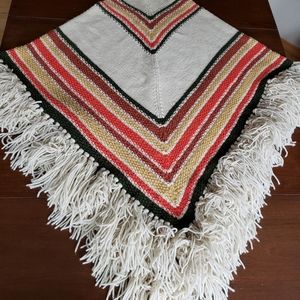 Vintage 70s Knit Poncho